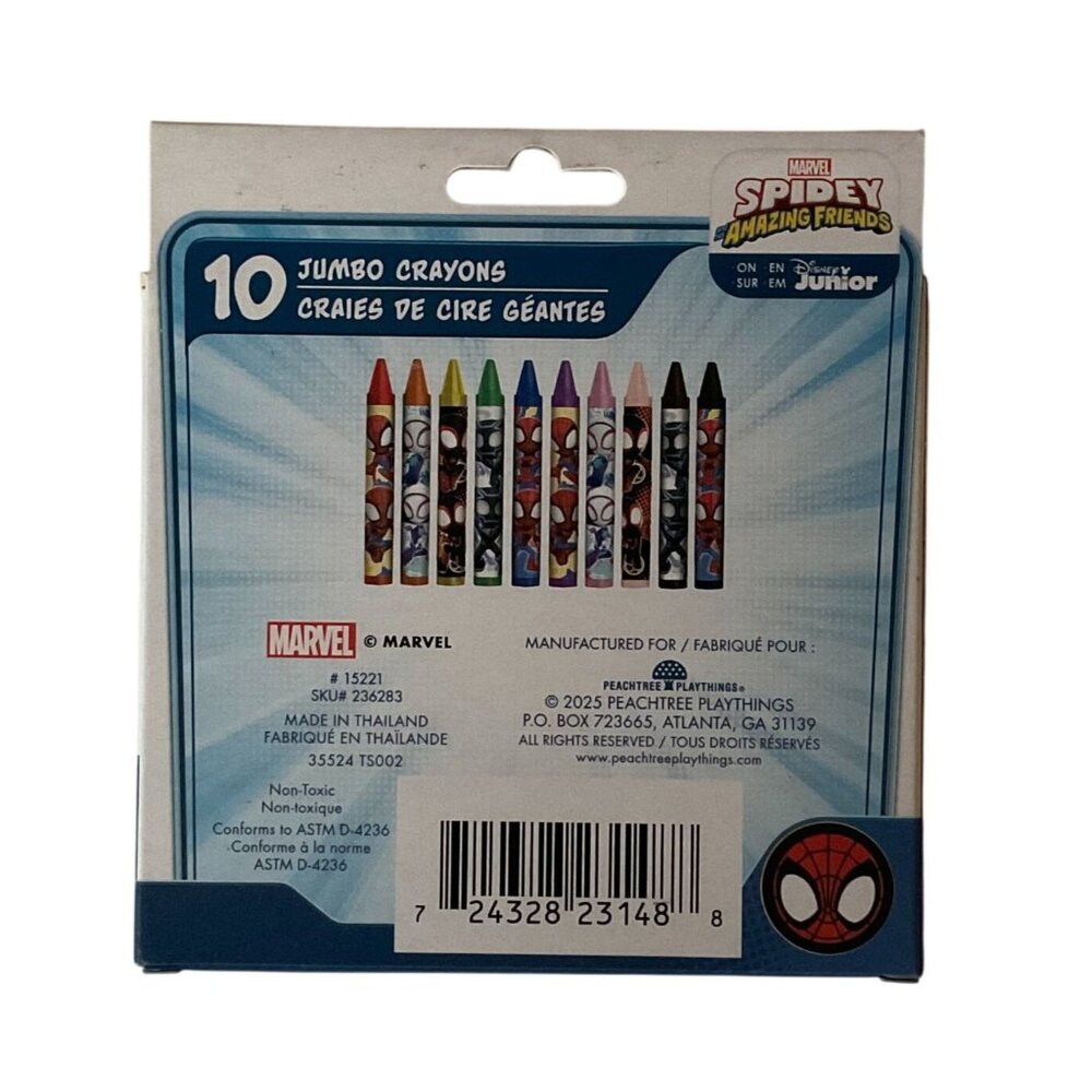 Spidey and His Amazing Friends Activity Bundle – Jumbo Coloring Book, 10 Crayons - Picture 7 of 7